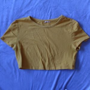 Small Bright Yellow/ Orange Crop Top